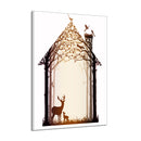 Miico Hand Painted Oil Paintings Simple Style-B Deer Family Wall Art For Home Decoration Painting