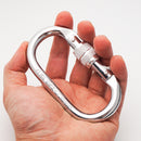 CAMNAL Rock Climbing O-Shaped Carabiner Alloy Steel 25KN Pull Screw Lock Protection