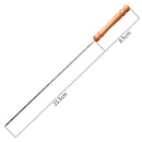 12 Pieces 38cm Barbecue Skewers Wooden Handle BBQ Meat Needle Roast Fork Kebab Stick Barbecue Tools