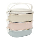 3 Tiers Stainless Steel Lunch Box Portable Bento Insulated Thermal Food Container