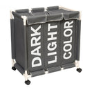 Rolling Laundry Basket Organizer 3 Grid Large Laundry Hamper Bin Waterproof Laundry Bags For Dirty Clothes Storage Box Baskets with Wheels