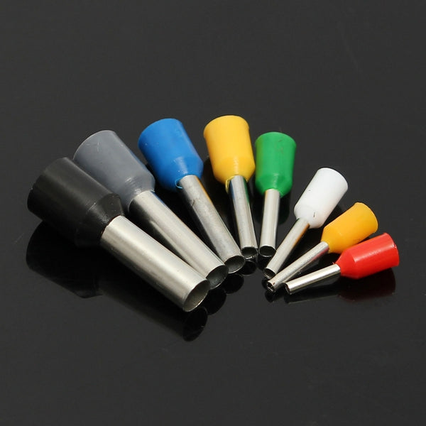 Excellway CT01 400Pcs Wire Copper Crimp Connector Insulated Cord Pin End Terminals