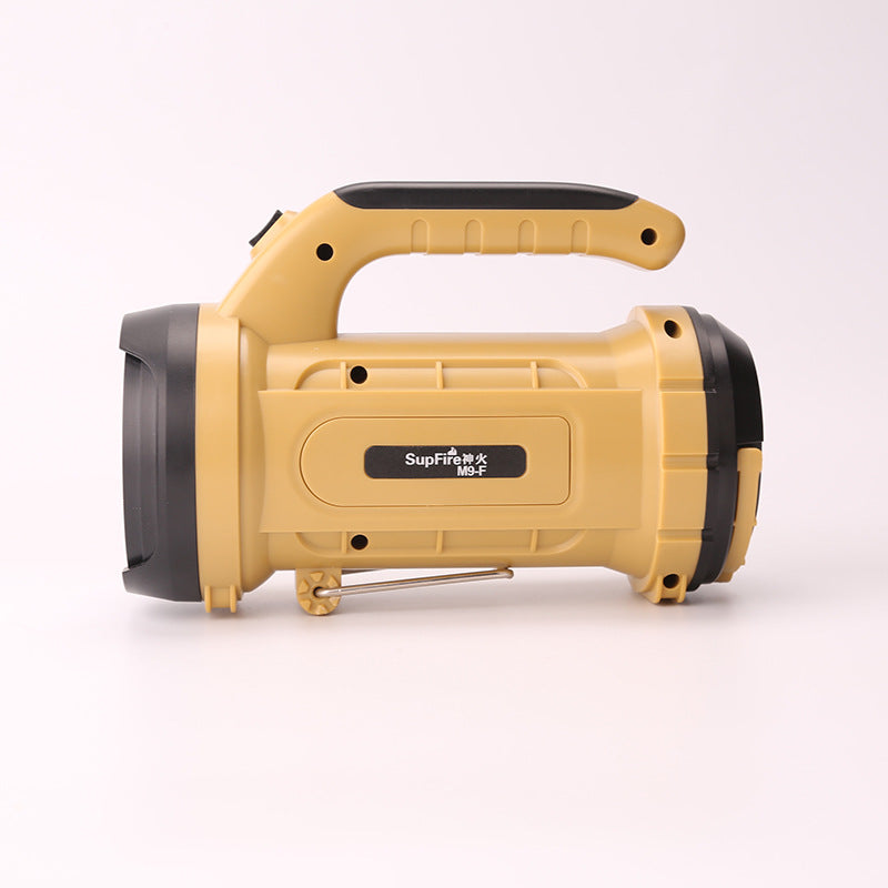 SupFire M9-F Portable Fall-proof Waterproof 340m 210Lumens 5Modes USB Rechargeable Multifunctional LED Search Light Work Light Camping Light-Black/Khaki