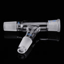 24/29 75 Degree Three-way Borosilicate Glass Distillation Adapter Connector Distilling Tube w/ Standard Ground Taper Joints