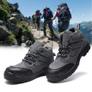 TENGOO Men's Steel Toe Safety Shoes Work Sneakers Slip Resistant Breathable Hiking Climbing Running Shoes