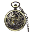 JIJIA JX024 Dragon And Phoenix with Beads Mechanical Watch Pocket Watch