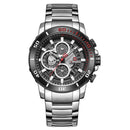NAVIFORCE NF9174 Military Style Full Steel Men Wrist Watch Calendar Waterproof Quartz Watch