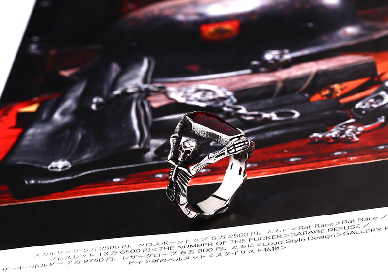 Retro Gothic Titanium Steel Men Ring Vampire Coffin Punk Halloween Gift for Men