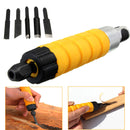 Drillpro Woodworking Carving Chisel Carving Machine Tool with 5 Carving Blades