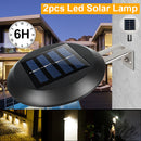 2pcs 9 LED Solar Powered Wall Mounted Light Waterproof Outdoor Garden Landscape