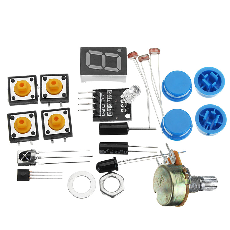 28 Kinds UNO R3 Basics Breadboard Buzzer Sensor LED Element Kit