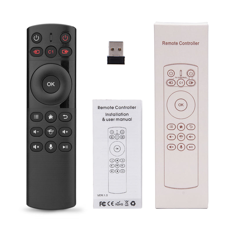 Rii RT613 2.4G Wireless Voice Control Airmouse IR Learning for TV Box Google Assistant