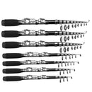 Carbon Fiber 1.0-2.3m Telescopic Pocket Fishing Rod Mini Portable Travel Spinning Pole