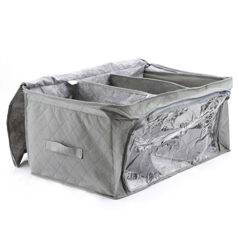 Transparent Quilts And Clothes Storage Bag Folding Organizer Bags Bamboo Container