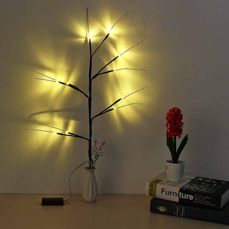 Battery Powered 10 LED Willow Tree Branch String Light Christmas Home Party Garden Decor Fairy Lamp