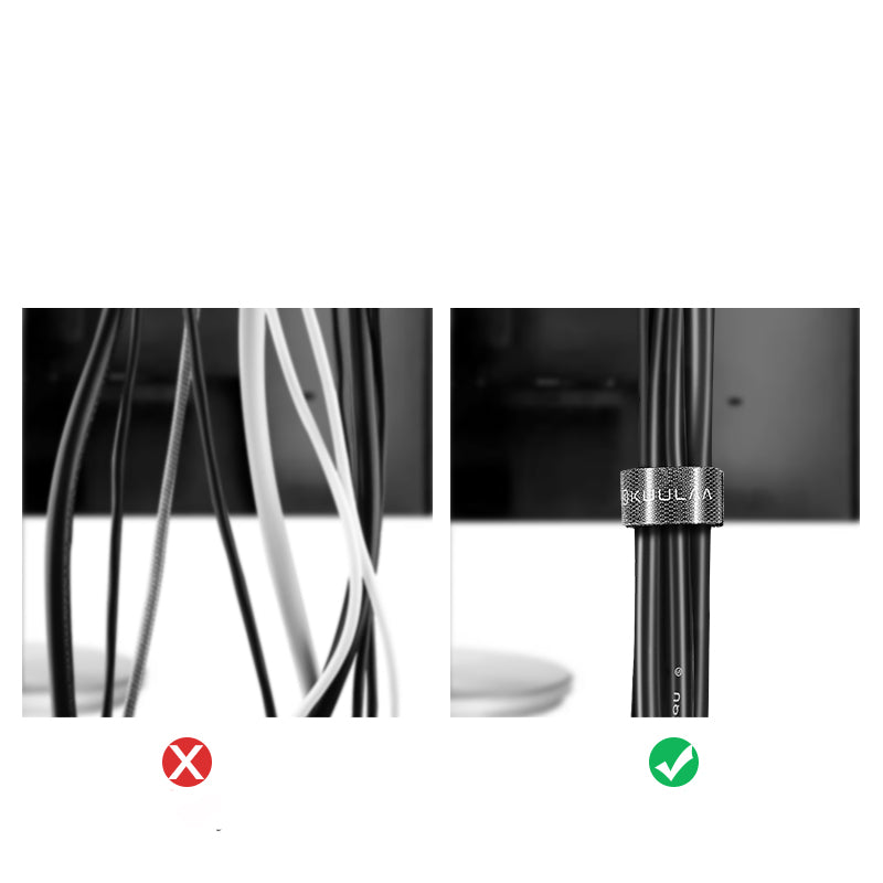 KUULAA 1m 3m 5m Strong Adhesive Cuttable Cable Management Winder Wire Organizer Phone Earphone Line Protector