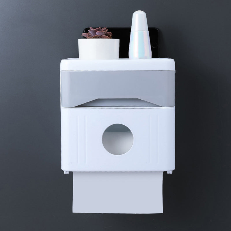 Wall-mounted Tissue Paper Container Box Holder Storage Organizer Shelf Bathroom Tissue Box