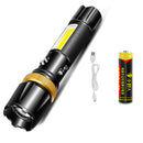 XANES M2 COB+T6 Flashlight Waterproof LED 3 Modes Outdoor Camping Hunting Portable Work Light