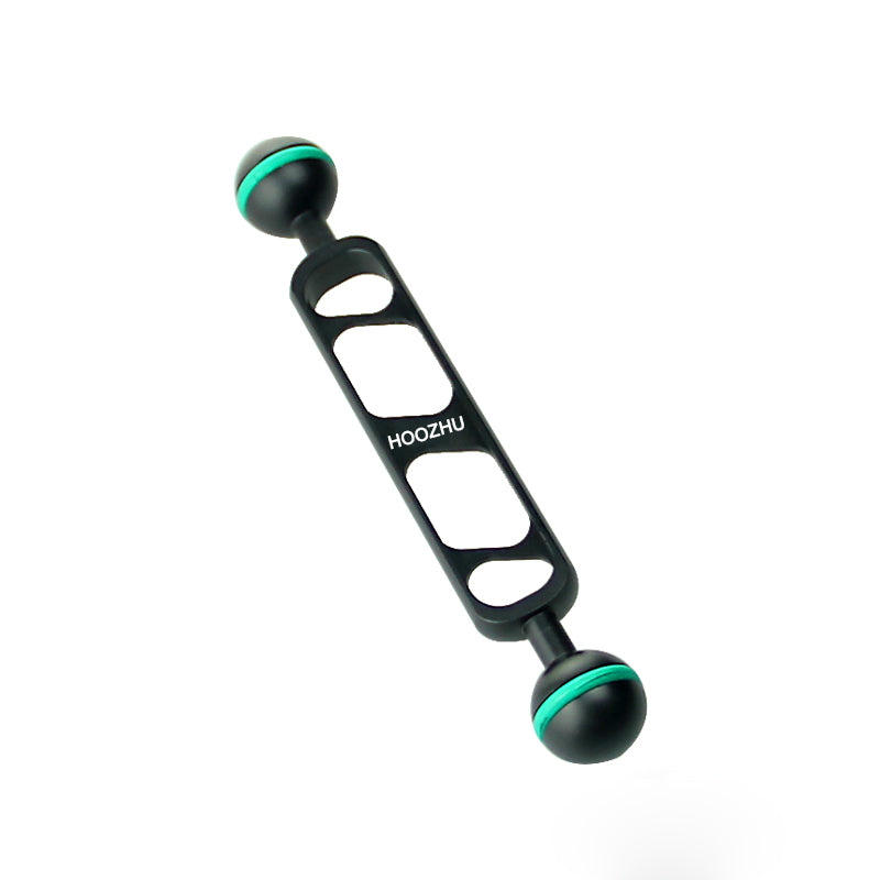 HOOZHU S70 24.5 7" Double Ball Head Connecting Bracket Support for Diving Light Flashlight Arm Divi
