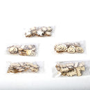 Loskii JM01543 150PCS Blank Wood Halloween Party Owl Skull Bat Pumpkin Cat Spider Halloween Decorations