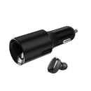 2 in 1 Dual USB Car Charger Wireless bluetooth Earphone Stereo Handsfree Car Kit Headset Earpone