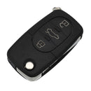 3 Buttons Remote Key Fob Case Shell With Uncut Blade For Audi A2 A3 A4 A6 A8 TT
