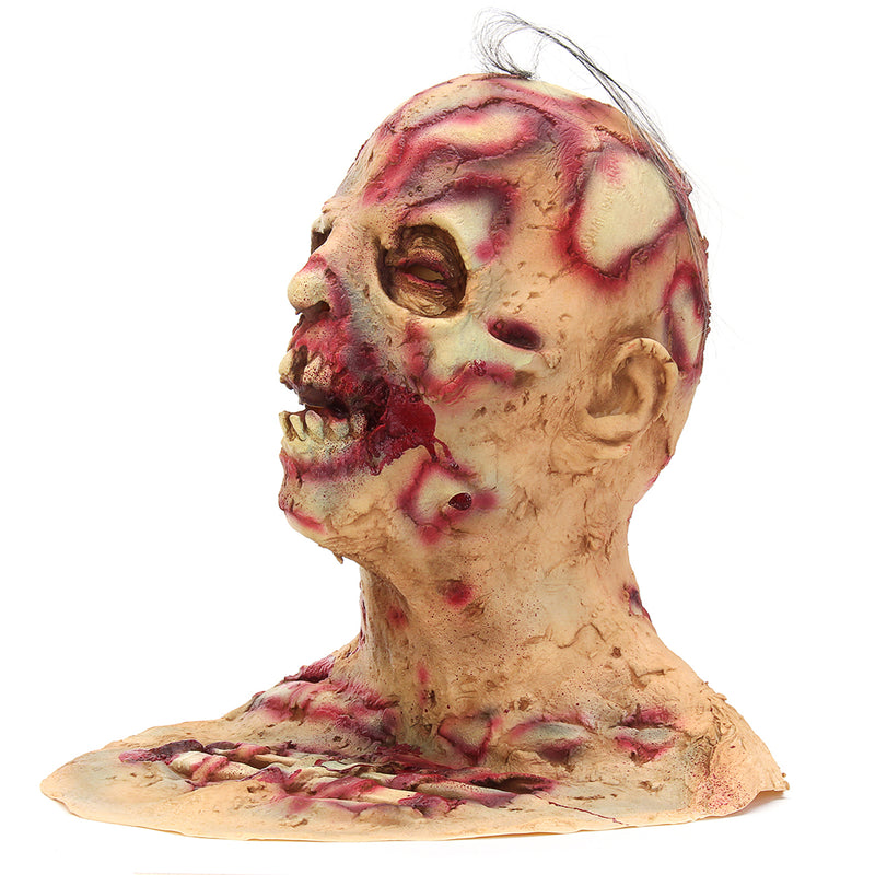 Halloween Scary Infected Zombie Adult Mask Melting Face Latex Horror Costume