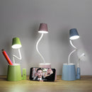 USB LED Table Lamp for Children With Fan Phone Hoder Touch On/Off Switch 3 Modes Eye Protection Desk Lamp