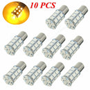 10pcs 21W 5050 27SMD LED Car Turn Signal Light Tail Lamp Reverse Bulb Yellow 12V