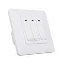 MoesHouse WS-EUY3-W EU Standard 3 Gang Smart Push Button Switch Smart Life Tuya Wireless Remote Control Work with Alexa Google Home