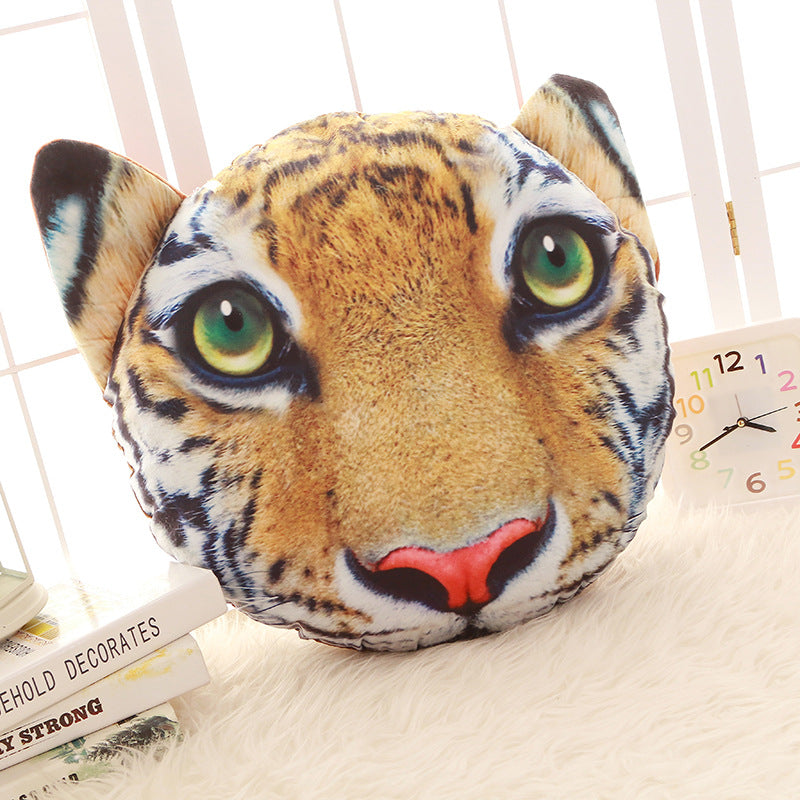 Creative Funny 3D Dog Cat Head Pillow PP Cotton Simulation Animal Cushion Birthay Gift Trick Toys
