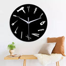 Emoyo ECY030 Creative Haircut Pattern Wall Clock 3D Wall Clock For Home Office Decorations B