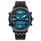 SKMEI 1032 Dual Display Digital Watch High Quality Stainless Steel Men Luminous Alarm Sport Watch