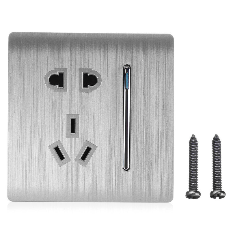 AC 110~250V LED Light Control Wall Mount Light Switch With Two/Three Pole Socket