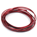 Auto Accessories Car Universal Interior Decorative Black+Red Strip Auto Bumper Air Outlet Door Protector Chrome Moulding Trim