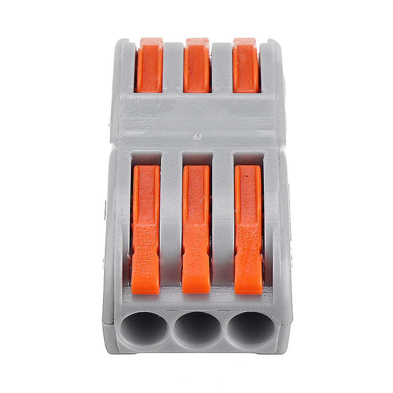 20Pcs 3Pin Wire Docking Connector Termainal Block Universal Quick Terminal Block SPL-3 Electric Cable Wire Connector Terminal 0.08-4.0mm