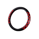 38cm Car Breathable PU Leather Sporty Four Season Universal Steering Wheel Covers