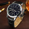 YAZOLE 271 Men Watch Fashion Style Leather Strap Quartz Wrist Watch