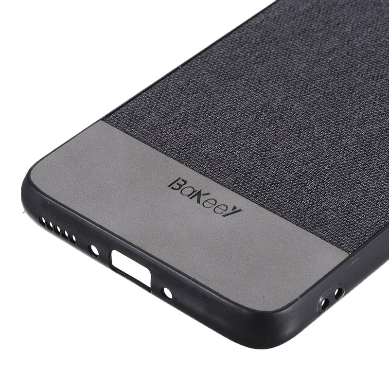 Bakeey Luxury Fabric Splice Soft Silicone Edge Shockproof Protective Case For OnePlus 7T Pro