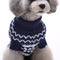 Christmas Snowflake Pet Dog Knit Crochet Warm Sweaters Turtleneck Jumpsuit Clothes Small Dog Outwear