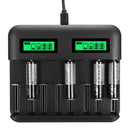 8 Slots Intelligent LCD Display USB Battery Charger for AA AAA C D Size Battery