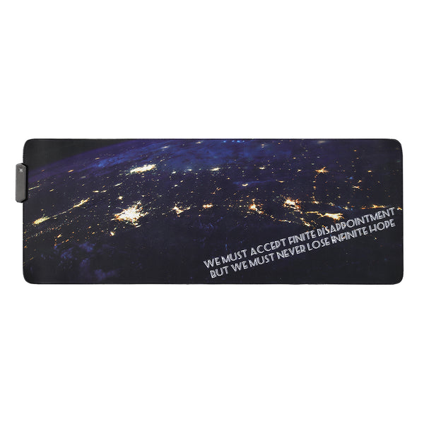 The Space USB Wired RGB Colorful Backlit LED Mouse Pad Anti-Slip Gaming Mice Table Desk Mat