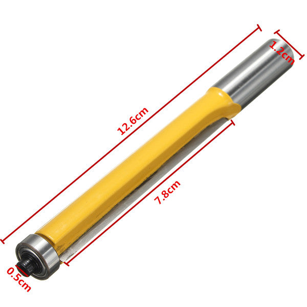 1/2 Inch Shank Bearing Extension Trimming Router Bit Straight Wood Working Cutter