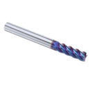 Drillpro D4/5/6/8/10mm HRC60 4 Flutes Milling Cutter L75mm Blue NACO Coated Tungsten Carbide Milling Cutter CNC Tool