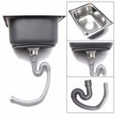 Square Design Stainless Steel Washing Sink Small Kitchen Collapsible Sink Single 420x360x200MM