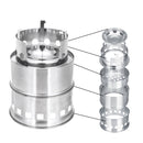 Outdoor Camping Picnic BBQ Wood Burning Stove Portable Folding Stainless Steel Cooking Burner