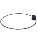 Self-Adhesive Iron Circle Round Towel Holder Ring Shape Shelf w/ Wooden Hook Wall Mount Rack Bathroom