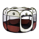 Red/Coffee Portable Folding Pet Tent Dog House Cage