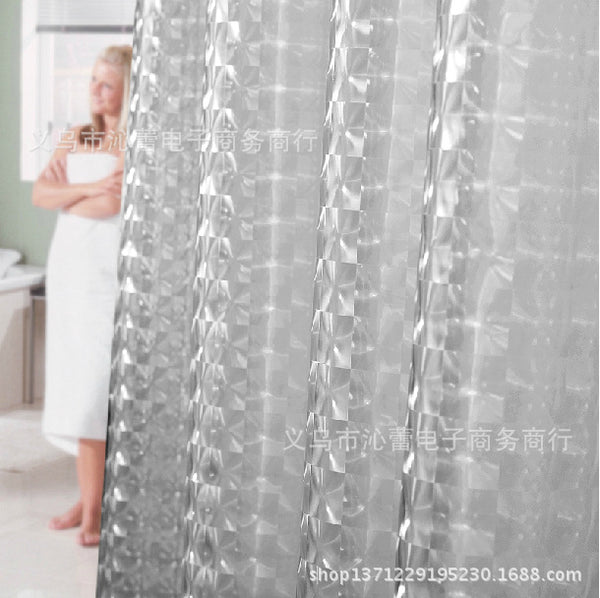 3D Cat Eye Shower Curtain Thick Waterproof
