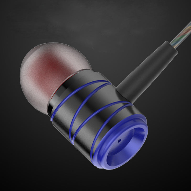 Metal 3.5mm Wired Control In-ear Heavy Bass Earphone Headphone with Mic for iPhone Samsung Xiaomi